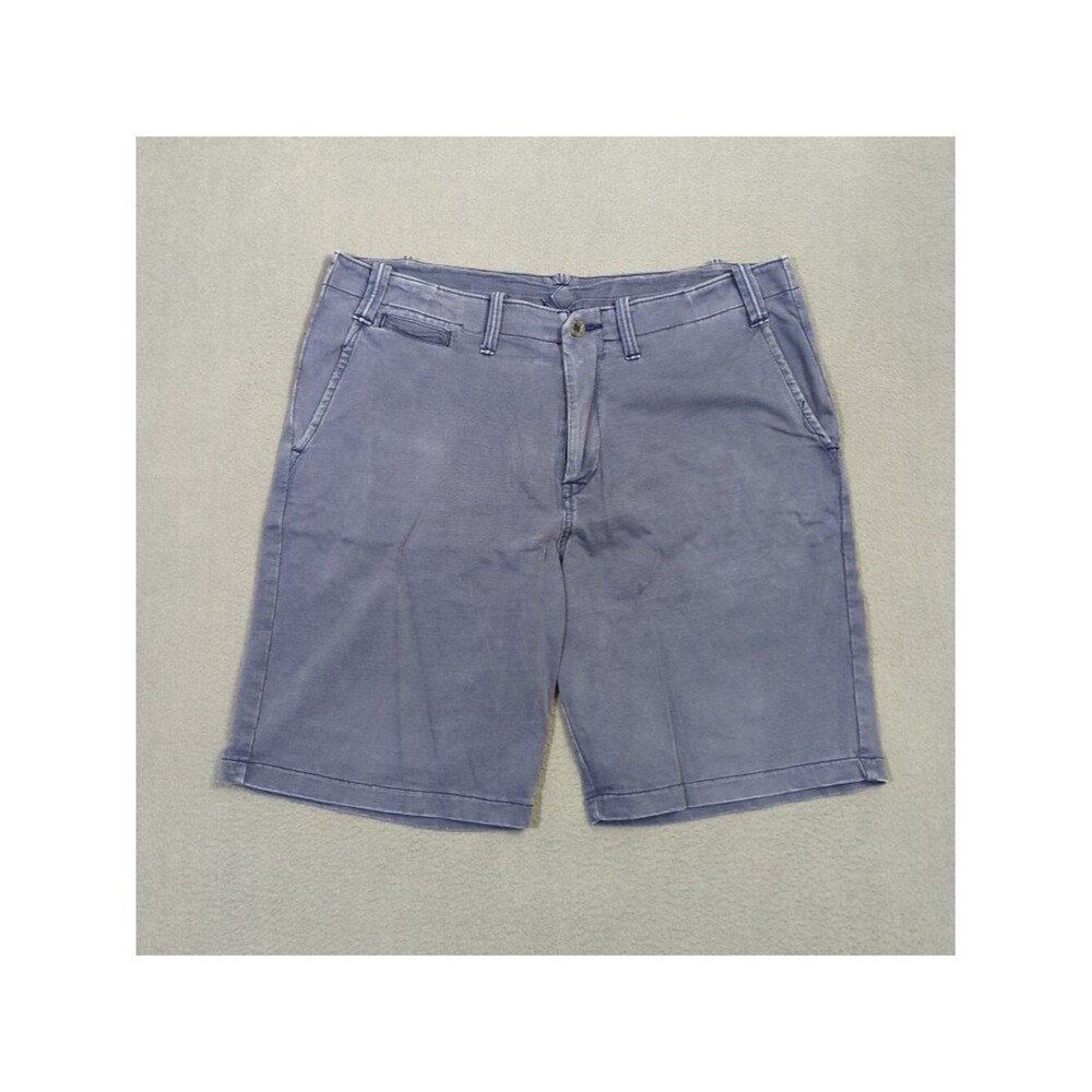 Polo Ralph Lauren Shorts Men's L Blue Cotton Flat Front Preppy